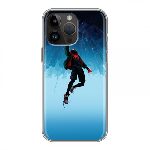 Дизайнерский силиконовый чехол для Iphone 14 Pro Max Человек-паук : Через вселенные