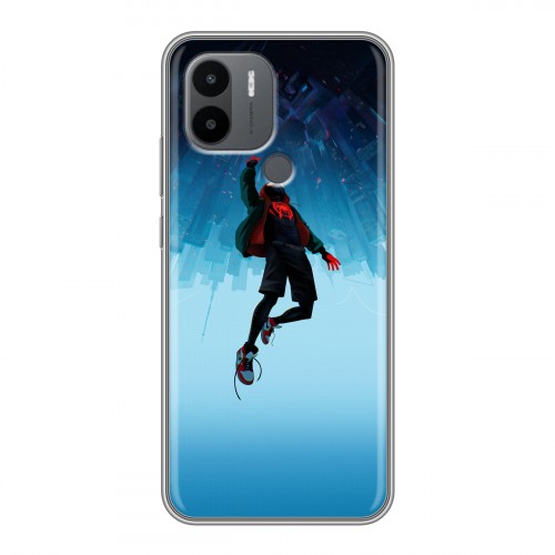 Дизайнерский силиконовый с усиленными углами чехол для Xiaomi Redmi A1 Plus Человек-паук : Через вселенные