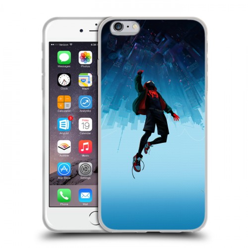 Дизайнерский силиконовый чехол для Iphone 6 Plus/6s Plus Человек-паук : Через вселенные