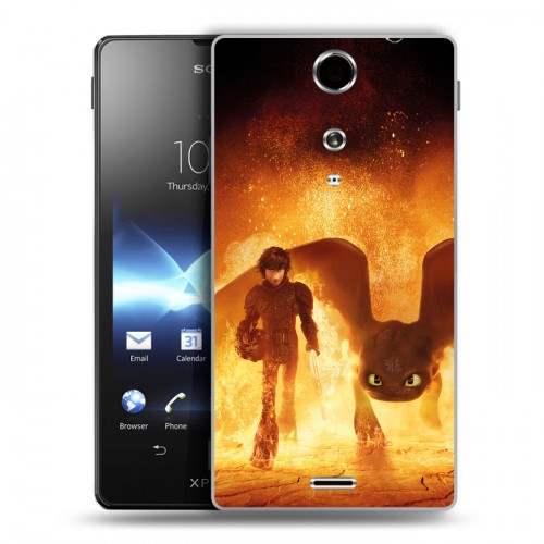 Дизайнерский пластиковый чехол для Sony Xperia TX Как приручить дракона 3