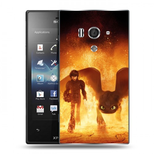 Дизайнерский пластиковый чехол для Sony Xperia acro S Как приручить дракона 3