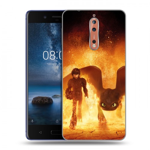 Дизайнерский пластиковый чехол для Nokia 8 Как приручить дракона 3