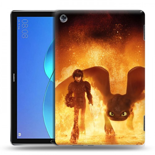 Дизайнерский силиконовый чехол для Huawei MediaPad M5 Lite Как приручить дракона 3