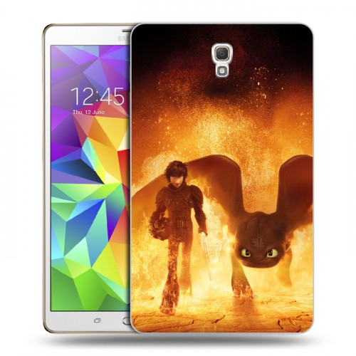 Дизайнерский силиконовый чехол для Samsung Galaxy Tab S 8.4 Как приручить дракона 3