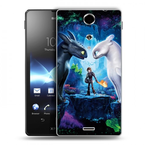 Дизайнерский пластиковый чехол для Sony Xperia TX Как приручить дракона 3