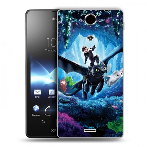 Дизайнерский пластиковый чехол для Sony Xperia TX Как приручить дракона 3