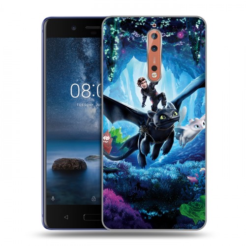 Дизайнерский пластиковый чехол для Nokia 8 Как приручить дракона 3