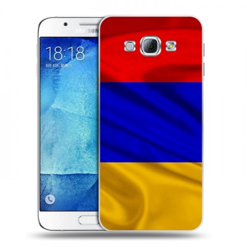 Дизайнерский пластиковый чехол для Samsung Galaxy A8 Флаг Армении