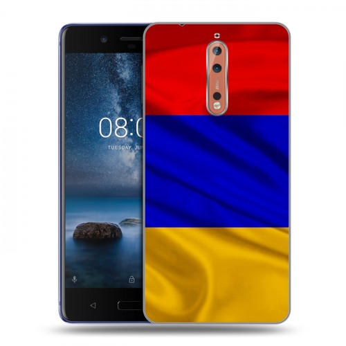 Дизайнерский пластиковый чехол для Nokia 8 Флаг Армении