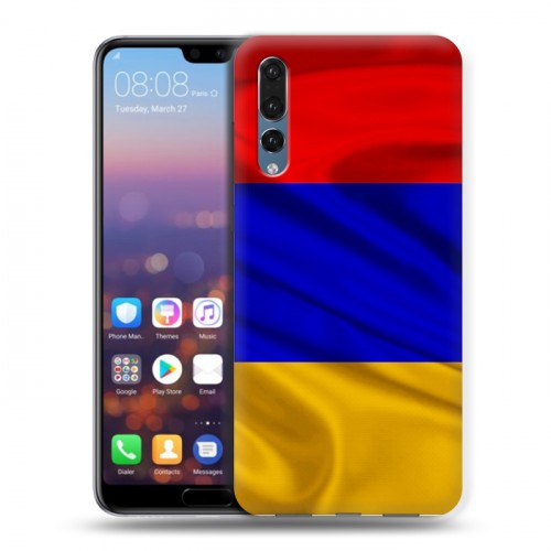 Дизайнерский силиконовый с усиленными углами чехол для Huawei P20 Pro Флаг Армении