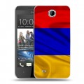 Дизайнерский пластиковый чехол для HTC Desire 300 Флаг Армении