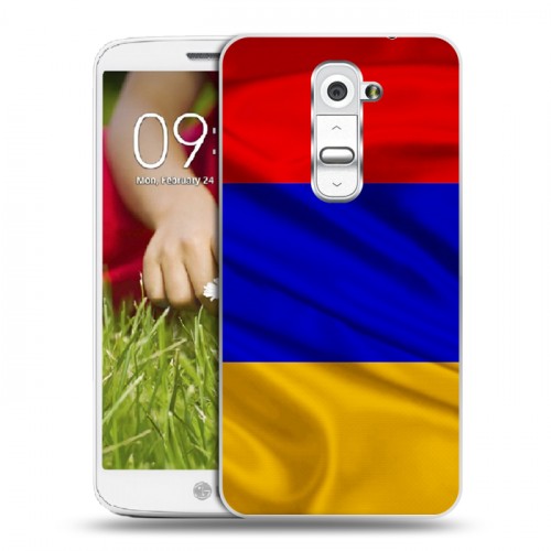 Дизайнерский пластиковый чехол для LG Optimus G2 mini Флаг Армении