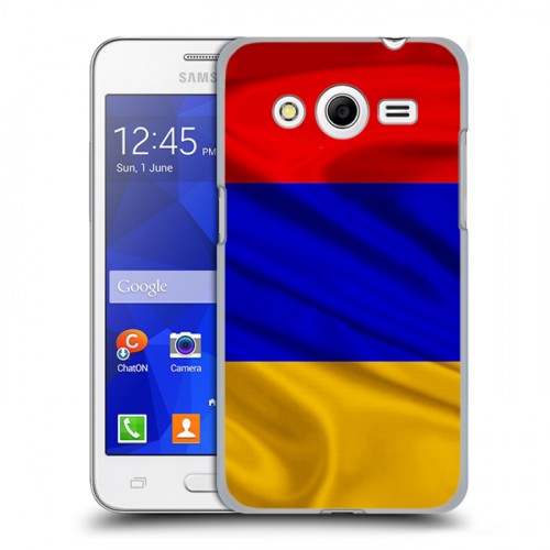 Дизайнерский пластиковый чехол для Samsung Galaxy Core 2 Флаг Армении