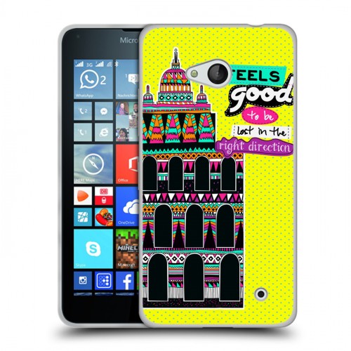 Дизайнерский пластиковый чехол для Microsoft Lumia 640 Яркие достопримечательности