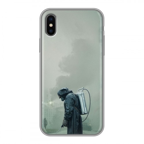 Дизайнерский силиконовый чехол для Iphone x10 Чернобыль