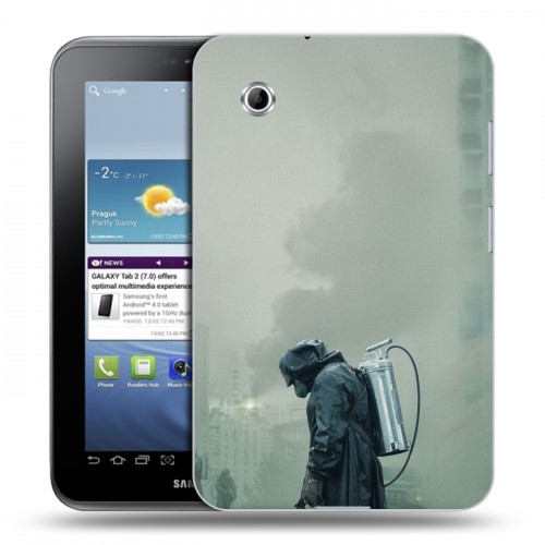 Дизайнерский силиконовый чехол для Samsung Galaxy Tab 2 7.0 Чернобыль