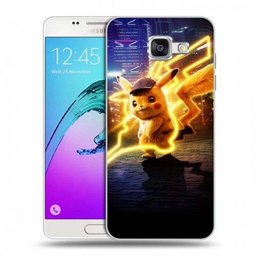 Дизайнерский силиконовый чехол для Samsung Galaxy A5 (2016) Покемон. Детектив Пикачу