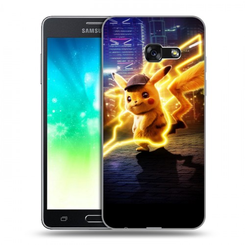 Дизайнерский силиконовый с усиленными углами чехол для Samsung Galaxy A3 (2017) Покемон. Детектив Пикачу