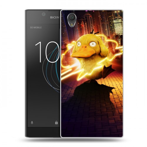 Дизайнерский пластиковый чехол для Sony Xperia L1 Покемон. Детектив Пикачу