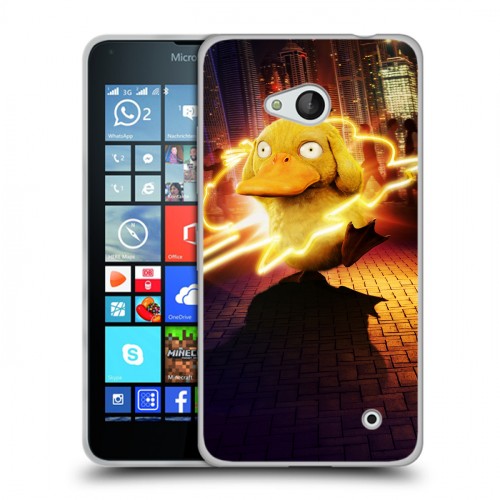 Дизайнерский пластиковый чехол для Microsoft Lumia 640 Покемон. Детектив Пикачу