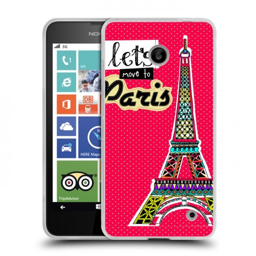 Дизайнерский пластиковый чехол для Nokia Lumia 630/635 Яркие достопримечательности