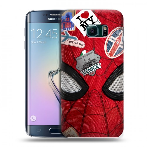 Дизайнерский пластиковый чехол для Samsung Galaxy S6 Edge Человек-паук: Вдали от дома