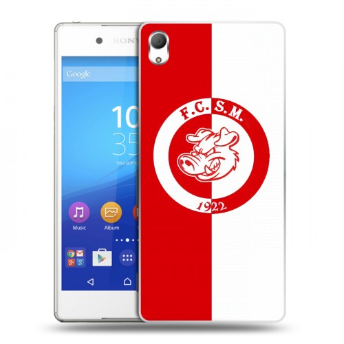 Дизайнерский пластиковый чехол для Sony Xperia Z3+ Red White Fans