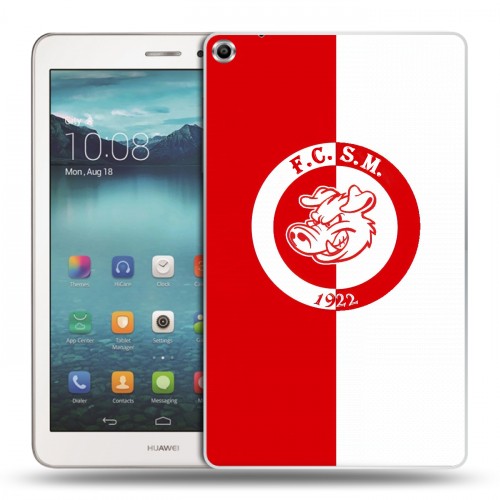 Дизайнерский силиконовый чехол для Huawei MediaPad T1 8.0 Red White Fans