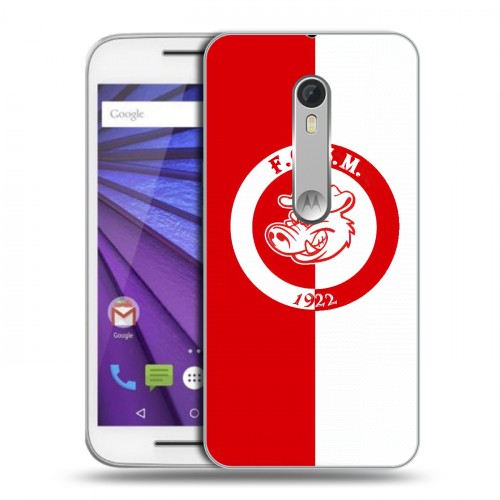 Дизайнерский пластиковый чехол для Lenovo Moto G Red White Fans