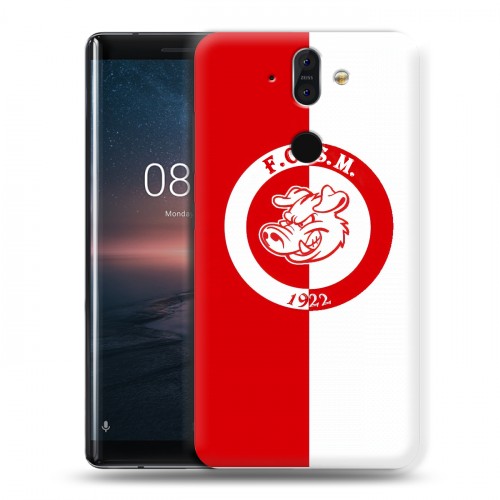 Дизайнерский пластиковый чехол для Nokia 8 Sirocco Red White Fans