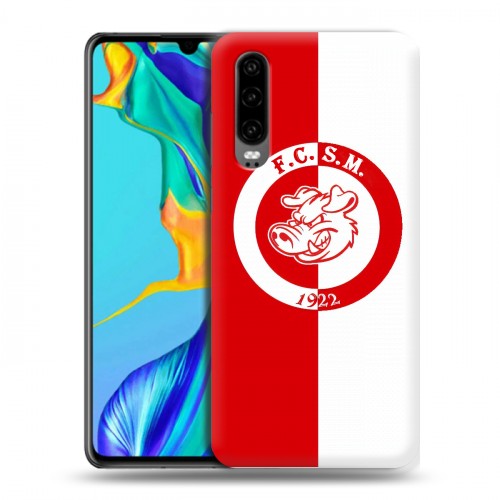 Дизайнерский пластиковый чехол для Huawei P30 Red White Fans