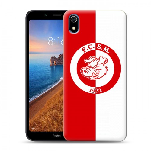 Дизайнерский силиконовый чехол для Xiaomi RedMi 7A Red White Fans