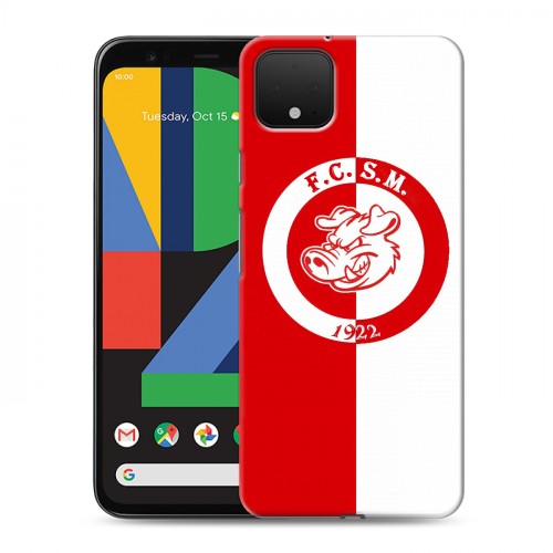 Дизайнерский пластиковый чехол для Google Pixel 4 Red White Fans