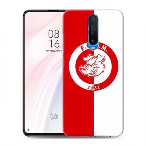 Дизайнерский пластиковый чехол для Xiaomi RedMi K30 Red White Fans