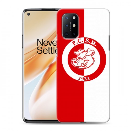 Дизайнерский пластиковый чехол для OnePlus 8T Red White Fans