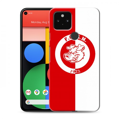 Дизайнерский пластиковый чехол для Google Pixel 5 Red White Fans