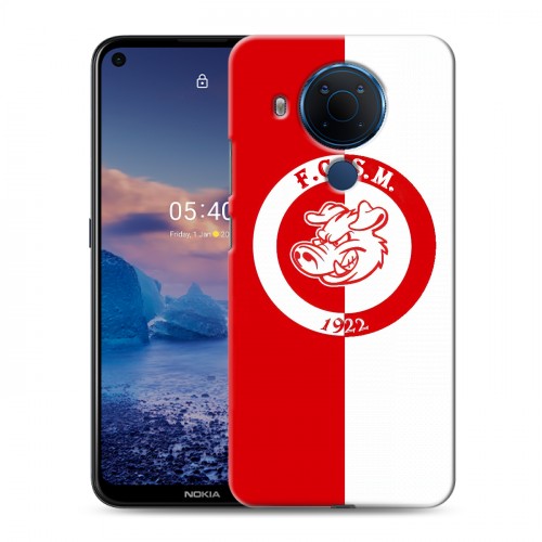 Дизайнерский силиконовый чехол для Nokia 5.4 Red White Fans