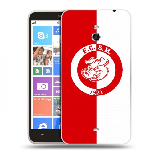 Дизайнерский пластиковый чехол для Nokia Lumia 1320 Red White Fans