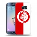 Дизайнерский пластиковый чехол для Samsung Galaxy S6 Edge Red White Fans