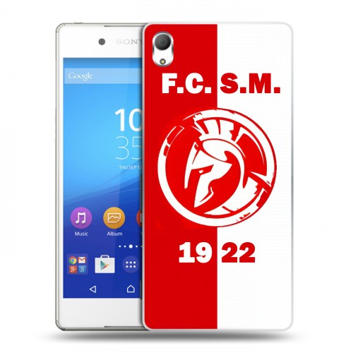 Дизайнерский пластиковый чехол для Sony Xperia Z3+ Red White Fans