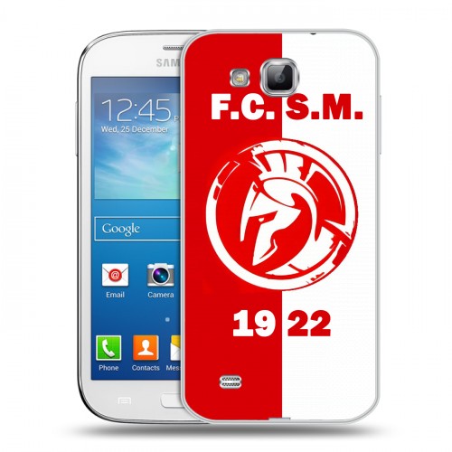 Дизайнерский пластиковый чехол для Samsung Galaxy Premier Red White Fans