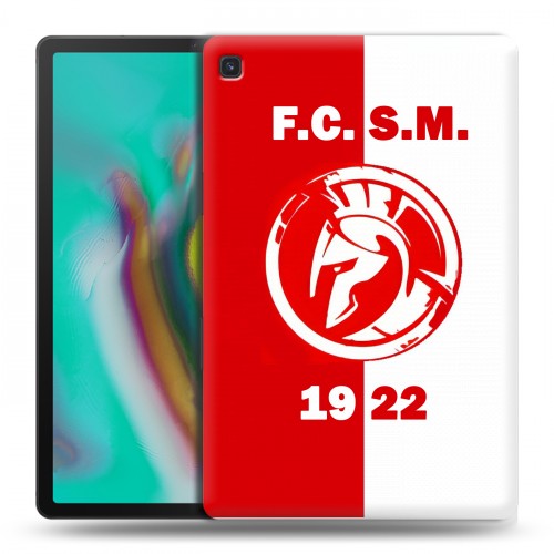 Дизайнерский пластиковый чехол для Samsung Galaxy Tab S5e Red White Fans