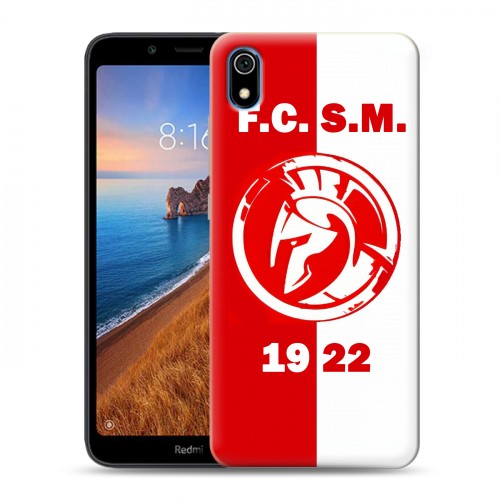 Дизайнерский силиконовый чехол для Xiaomi RedMi 7A Red White Fans