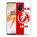 Дизайнерский пластиковый чехол для OnePlus 8T Red White Fans