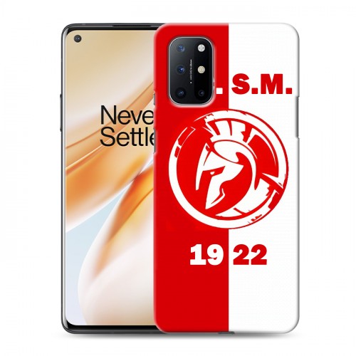 Дизайнерский пластиковый чехол для OnePlus 8T Red White Fans