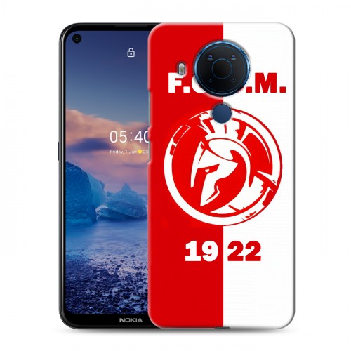 Дизайнерский силиконовый чехол для Nokia 5.4 Red White Fans