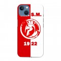 Дизайнерский силиконовый чехол для Iphone 13 Red White Fans