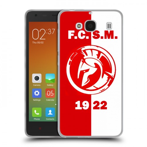 Дизайнерский пластиковый чехол для Xiaomi RedMi 2 Red White Fans