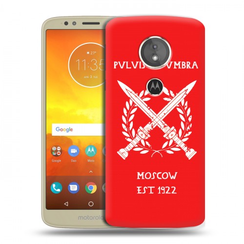 Дизайнерский пластиковый чехол для Motorola Moto E5 Red White Fans
