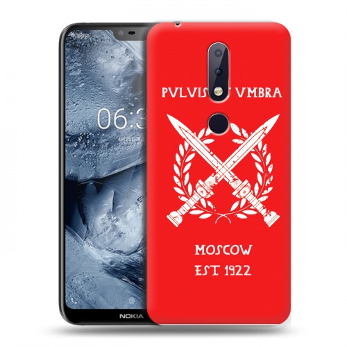 Дизайнерский силиконовый чехол для Nokia 6.1 Plus Red White Fans